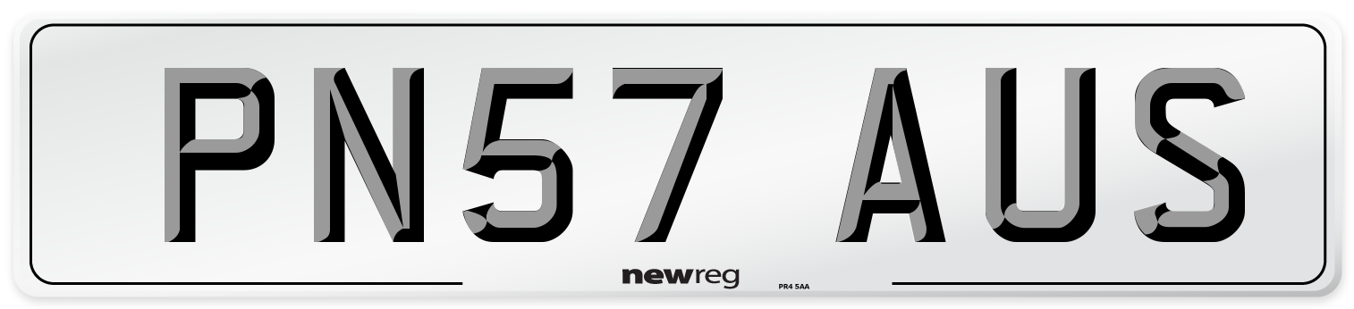 PN57 AUS Number Plate from New Reg